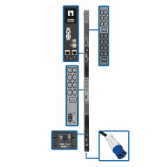 Tripp Lite 60 AMP PDU - 14.5kW 200-240V 3PH Monitored PDU - LX Interface, Gigabit, 48 Outlets, IEC-309 60A