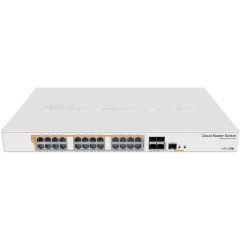 MikroTik CloudRouterSwitch CRS328-24P-4S+RM - 24x Gigabit PoE ports and 4x 10Gbps SFP+ ports  (PoE output 500W) 
